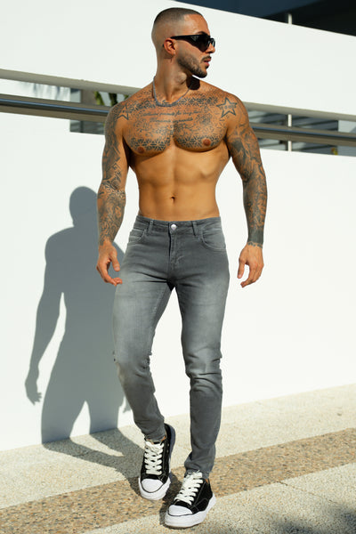 THE JUDE SLIM JEANS - GRAY