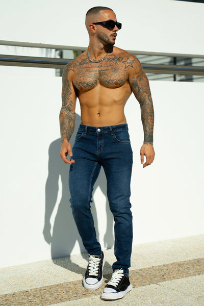 THE JUDE SLIM JEANS - NAVY