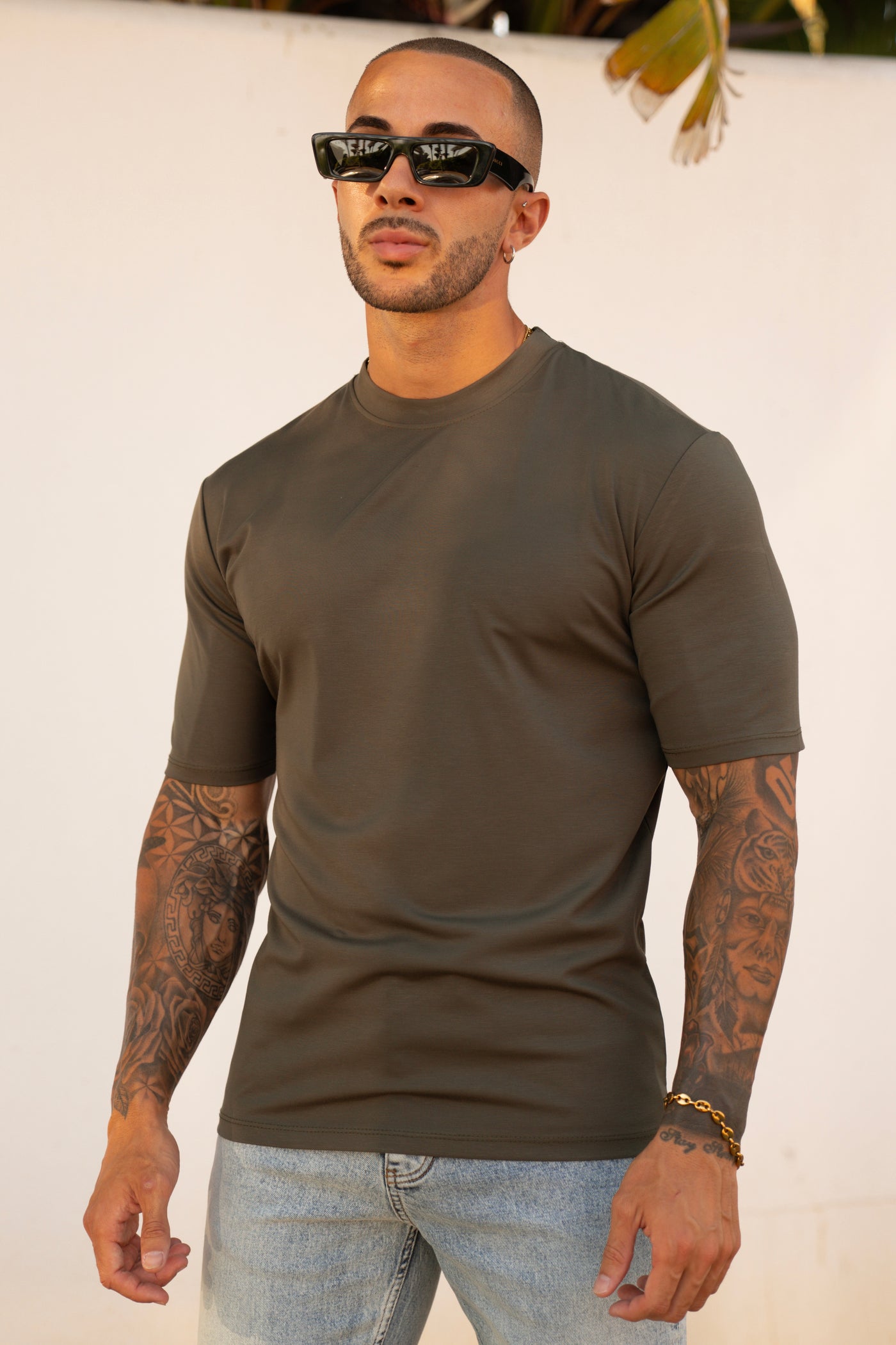 GLANS T-SHIRT - KHAKI
