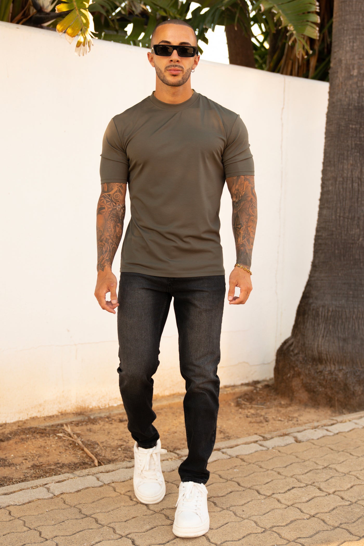 GLANS T-SHIRT - KHAKI