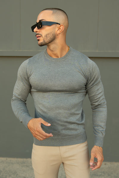 THE CREWNECK KNIT - GRAY