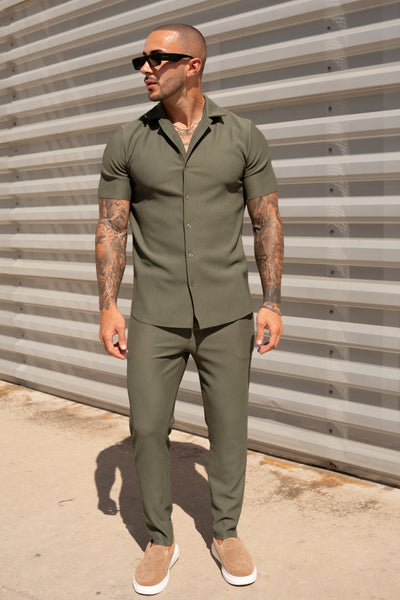 THE IBIZA SET - BLOUSE + BROEK - KHAKI