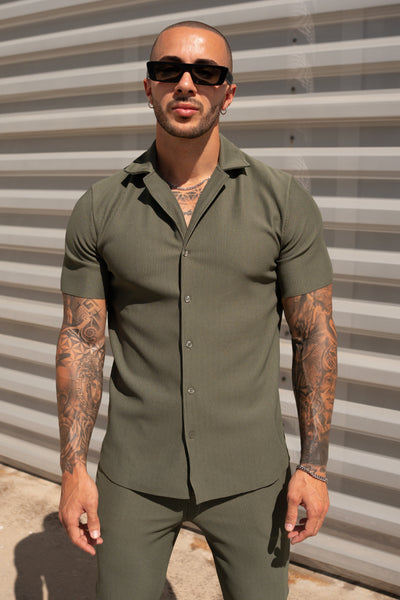 THE IBIZA SET - BLOUSE + BROEK - KHAKI