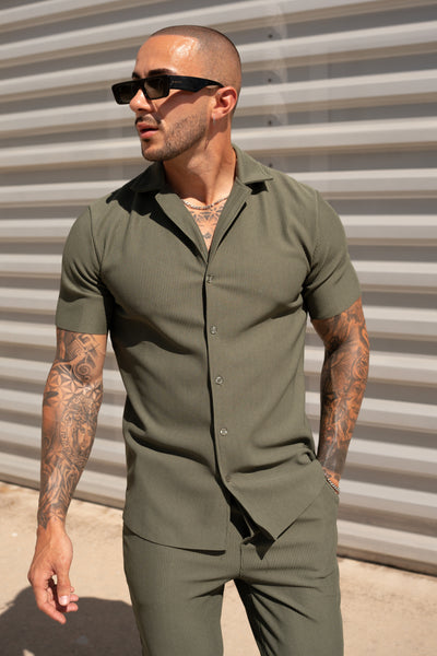THE IBIZA SET - BLOUSE + BROEK - KHAKI