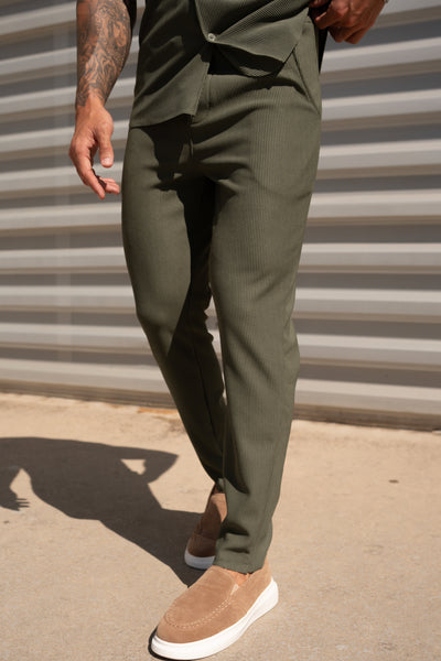 THE IBIZA SET - BLOUSE + BROEK - KHAKI