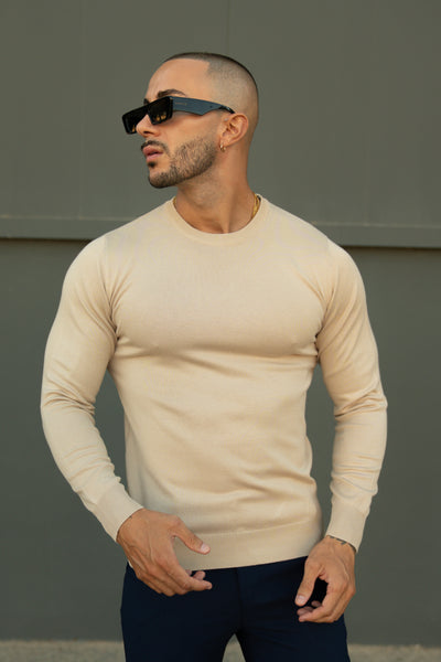 THE CREWNECK KNIT - BEIGE