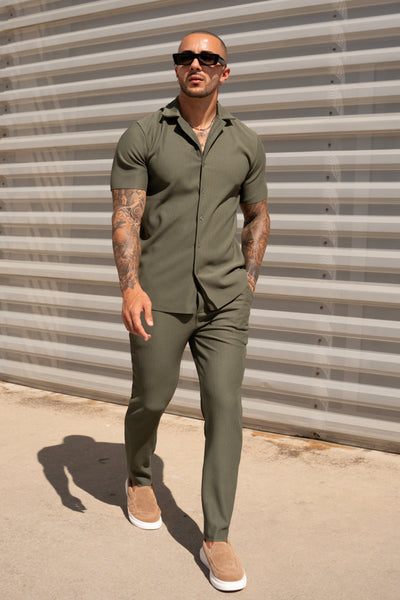 THE IBIZA SET - BLOUSE + BROEK - KHAKI