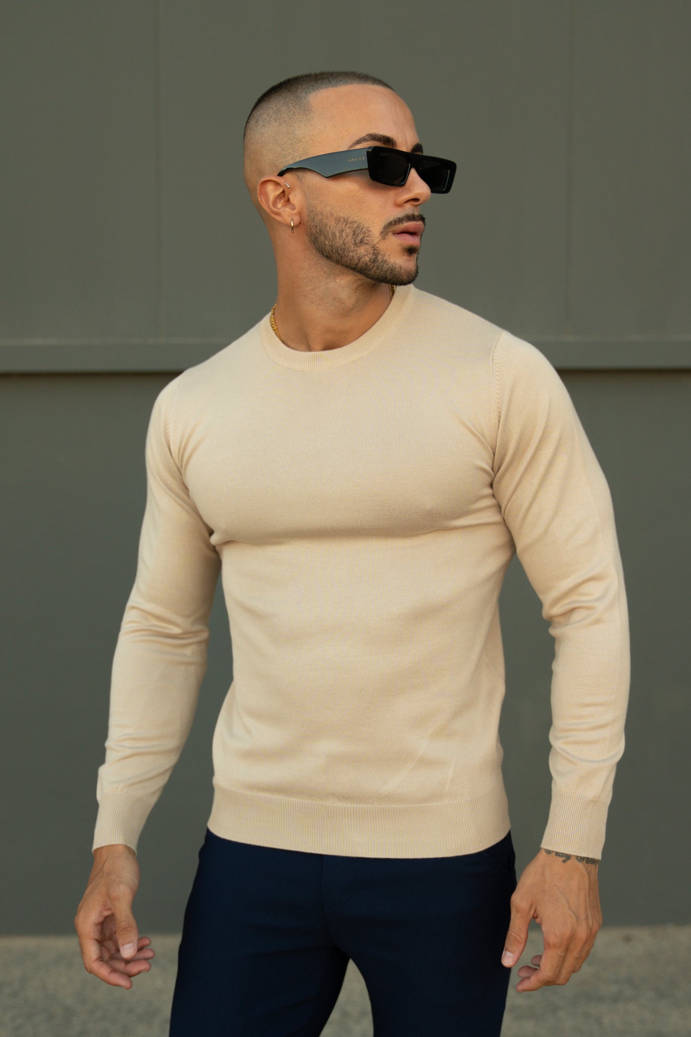 THE CREWNECK KNIT - BEIGE