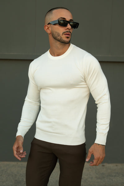 THE CREWNECK KNIT - WHITE