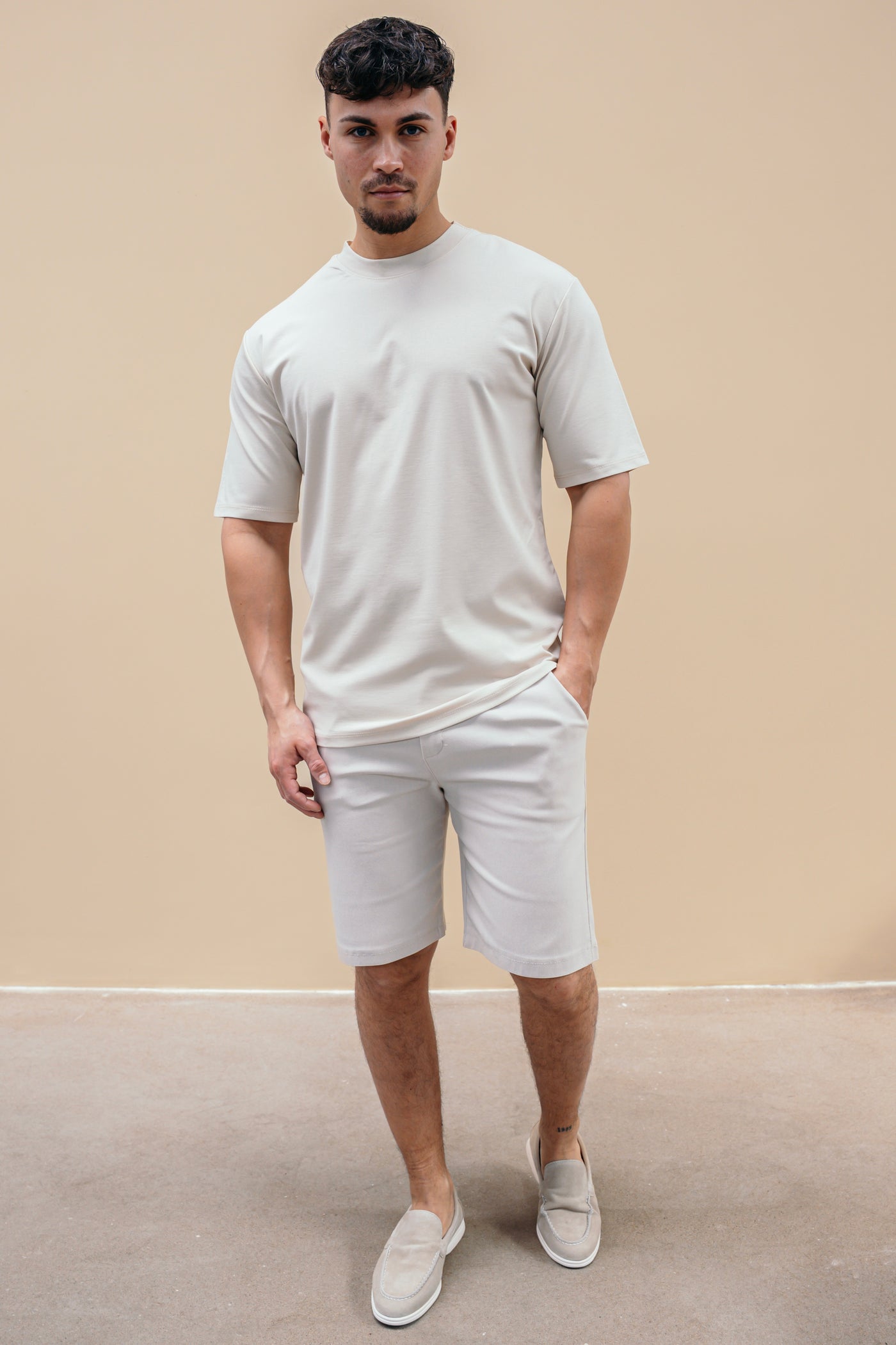 GLANS T-SHIRT - BEIGE