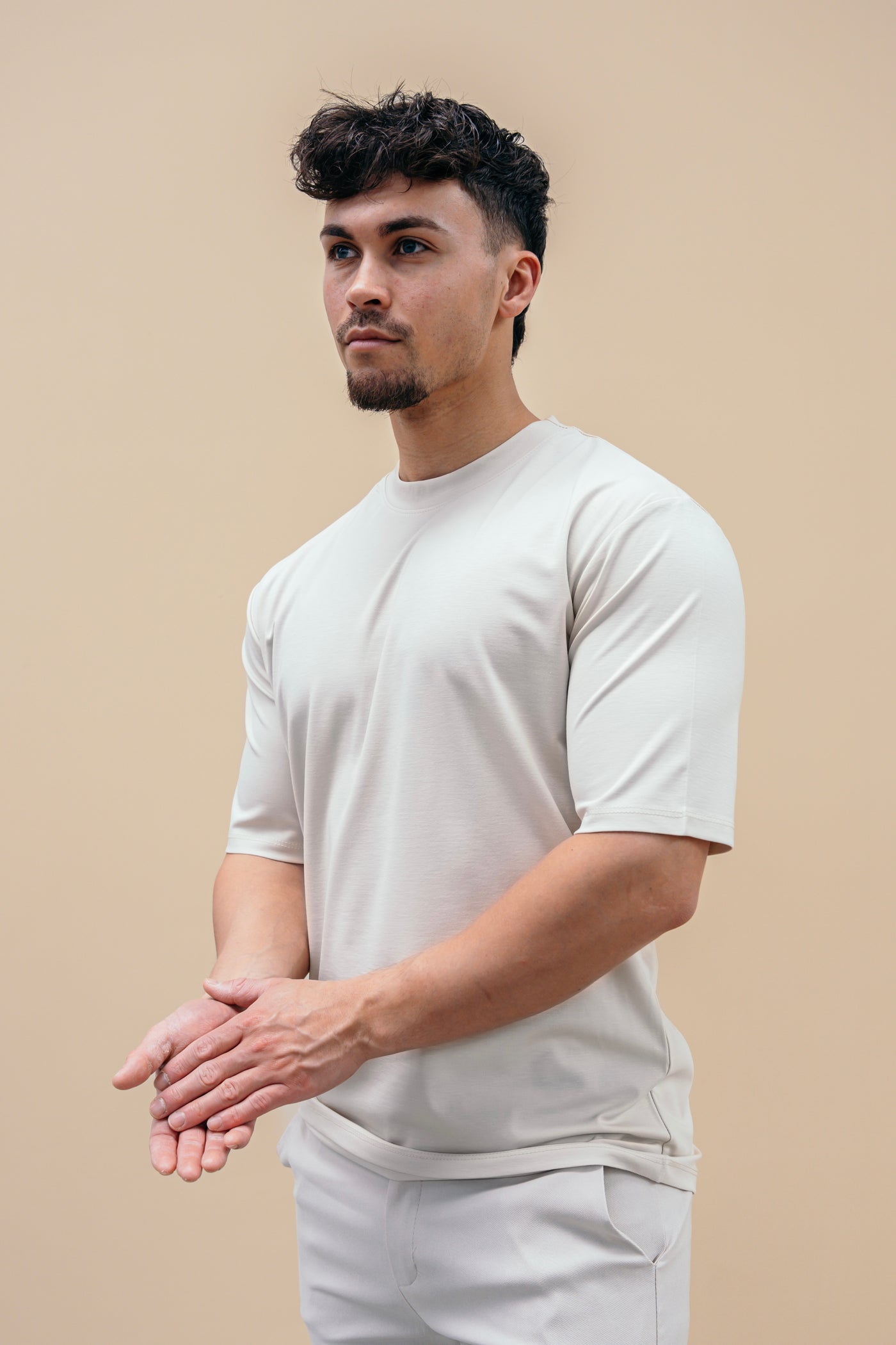 GLANS T-SHIRT - BEIGE