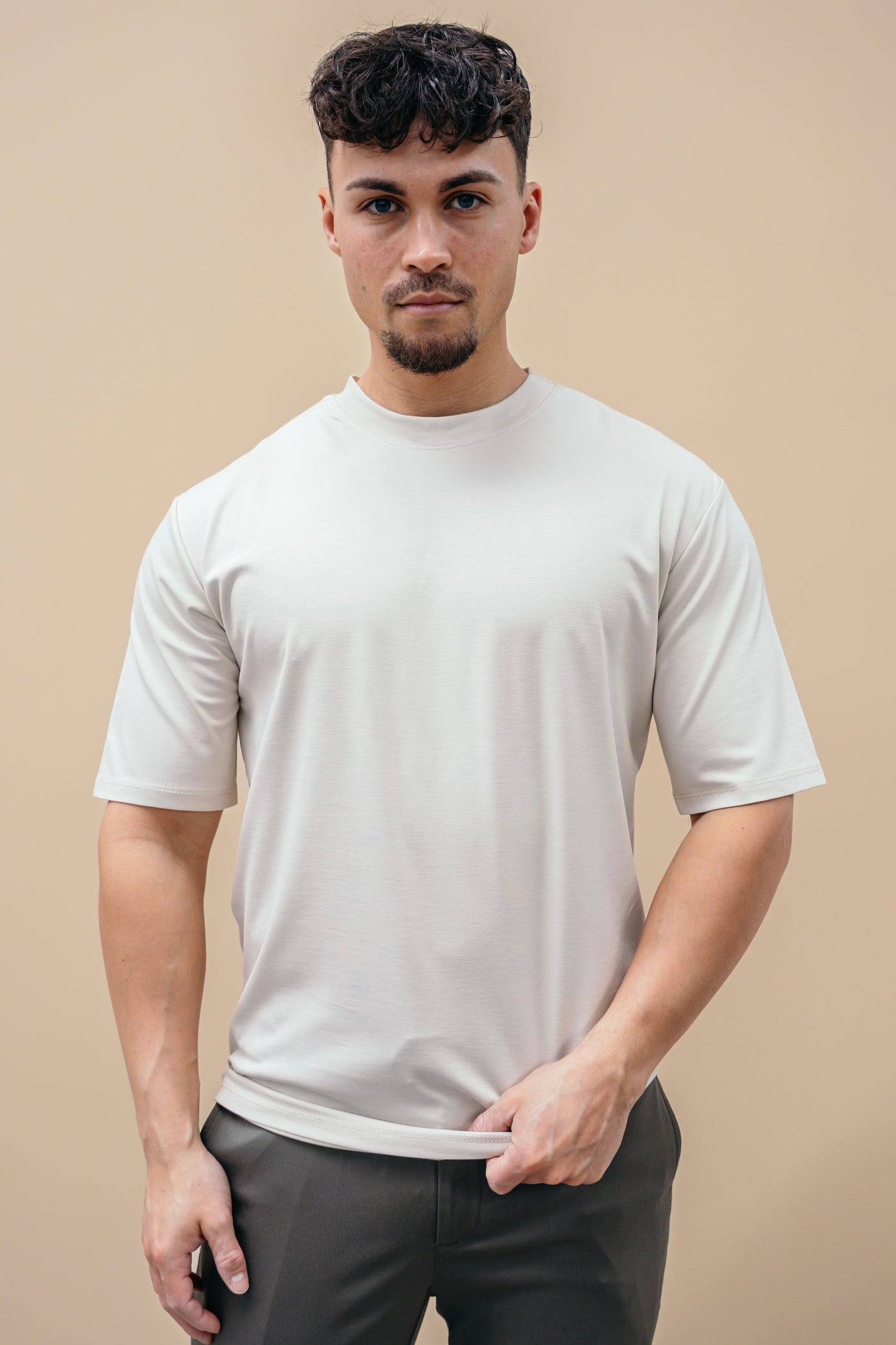 GLANS T-SHIRT - BEIGE
