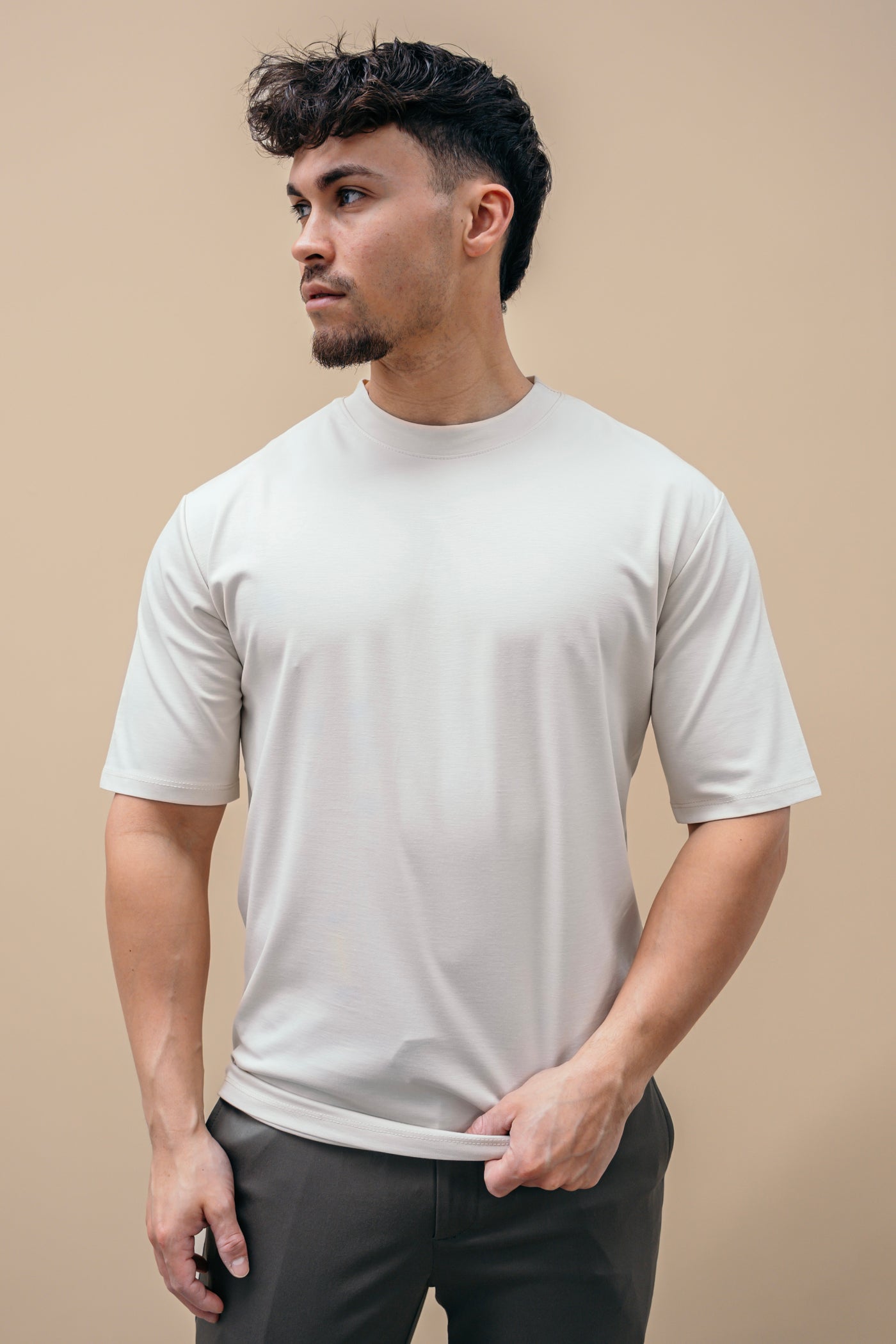 GLANS T-SHIRT - BEIGE