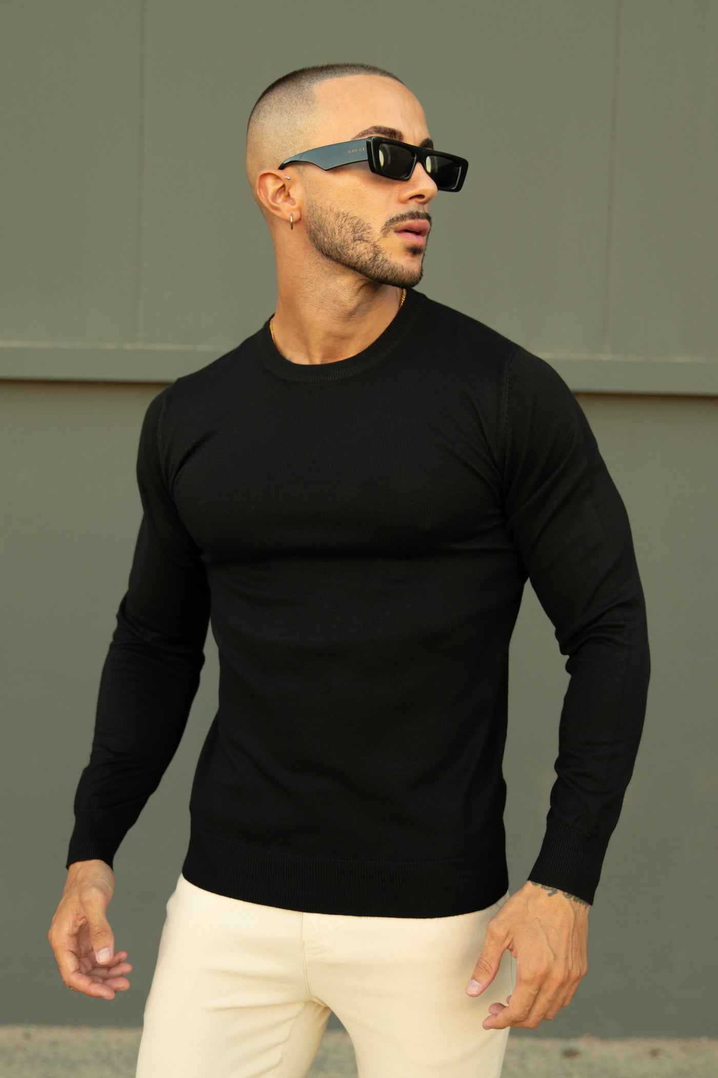 THE CREWNECK KNIT - BLACK