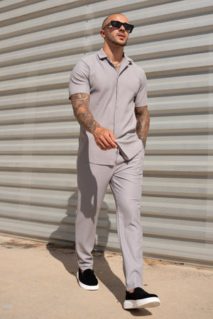 THE IBIZA SET - SHIRT + PANTS - GRAY