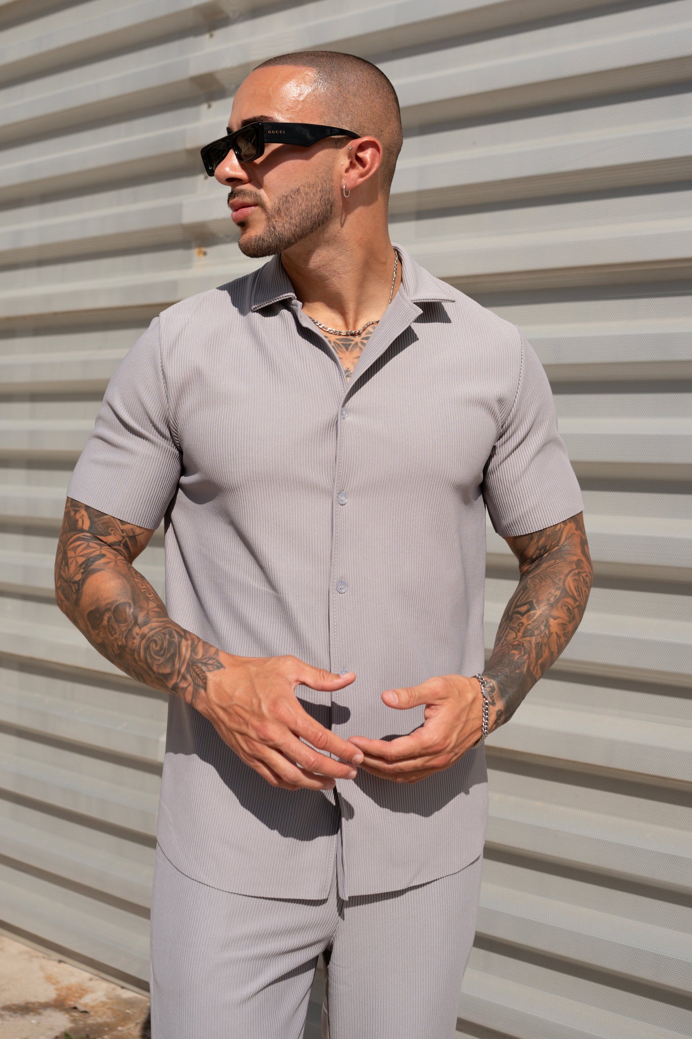 THE IBIZA SET - SHIRT + PANTS - GRAY