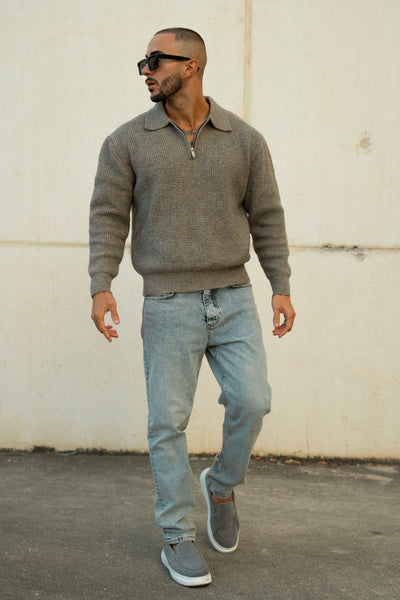 STRAIGHT FIT JEANS - BLUE