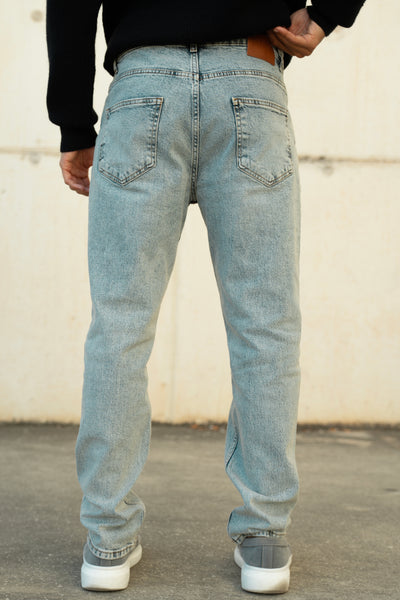 STRAIGHT FIT JEANS - BLUE