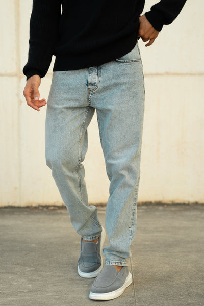 STRAIGHT FIT JEANS - BLUE