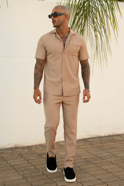 THE IBIZA SET - BLOUSE + BROEK - BEIGE