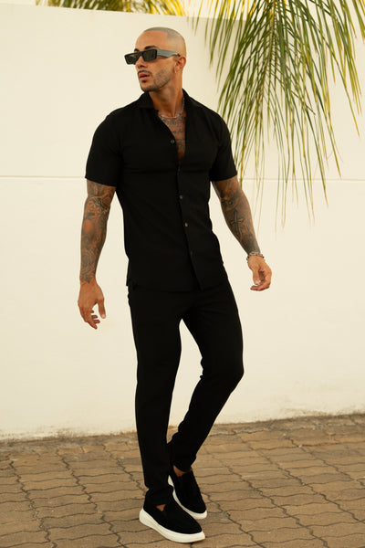 THE IBIZA SET - BLOUSE + BROEK - BLACK