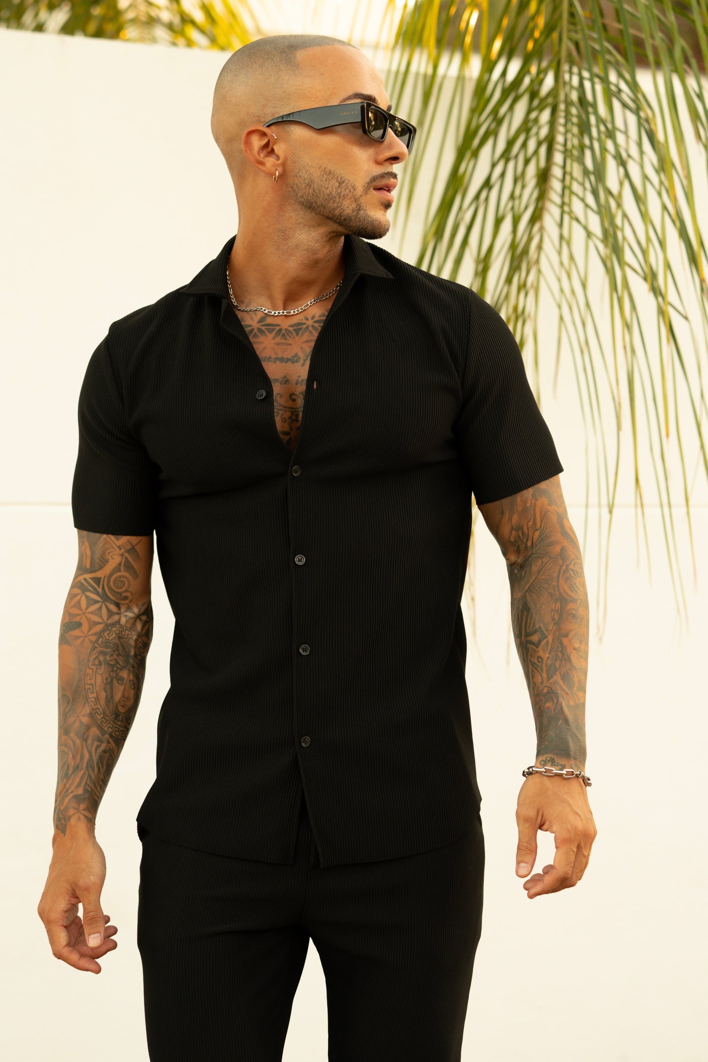 THE IBIZA SET - BLOUSE + BROEK - BLACK