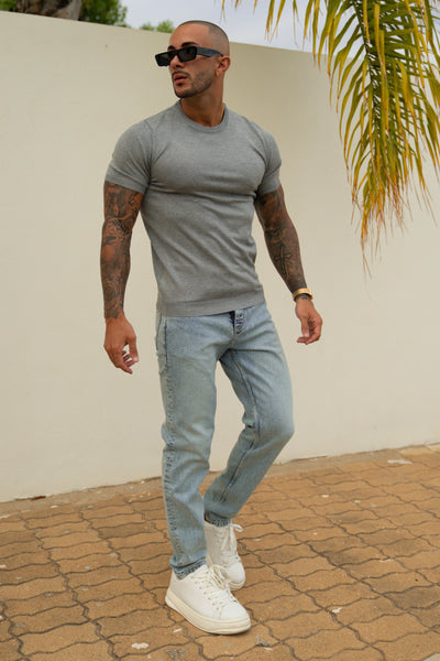 THE PABLO KNITWEAR T-SHIRT - GRIJS