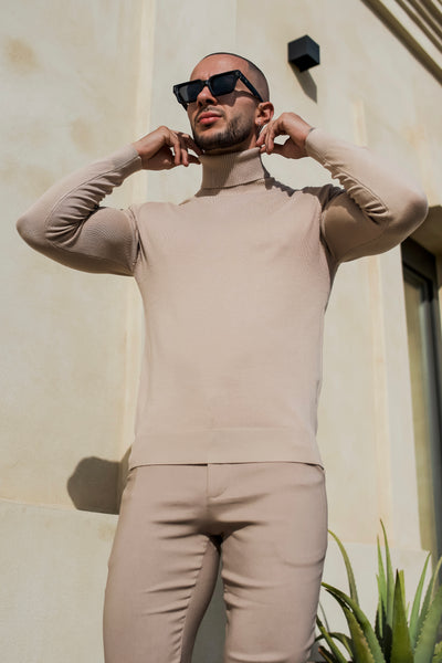 THE TURTLENECK  KNIT - BEIGE