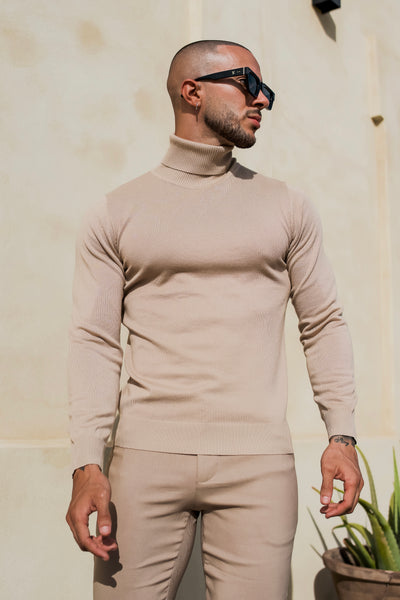 THE TURTLENECK  KNIT - BEIGE