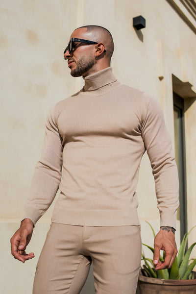 THE TURTLENECK  KNIT - BEIGE