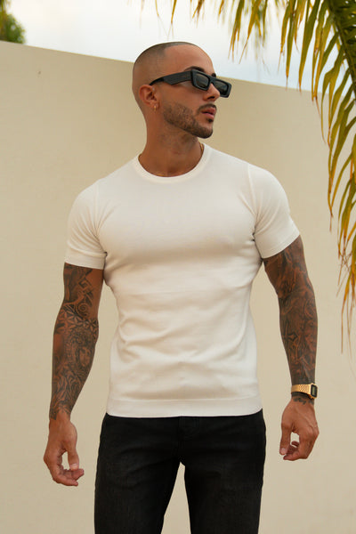 THE PABLO KNITWEAR T-SHIRT - WIT