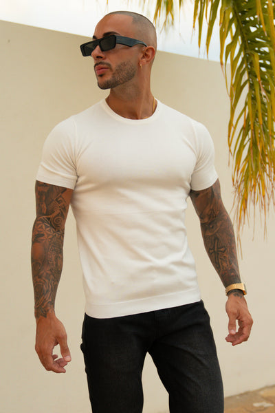 THE PABLO KNITWEAR T-SHIRT - WIT