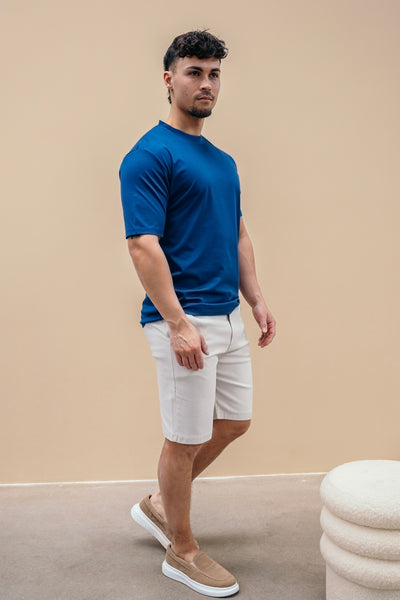 GLANS T-SHIRT - BLAUW