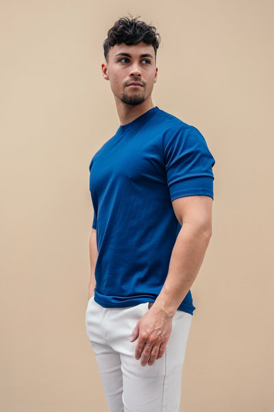 GLANS T-SHIRT - BLAUW