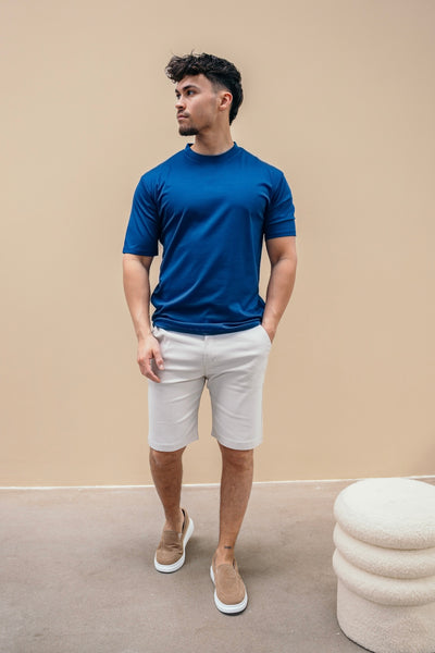 GLANS T-SHIRT - BLAUW