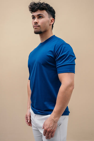 GLANS T-SHIRT - BLAUW