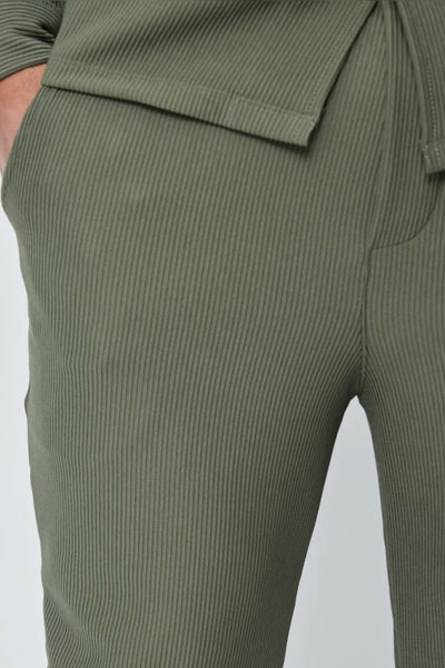 THE MARBA SET - BLOUSE + BROEK - KHAKI