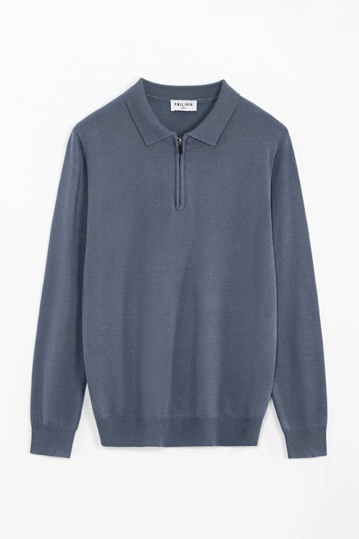 THE ZIPPER POLO KNIT - DARK GRAY