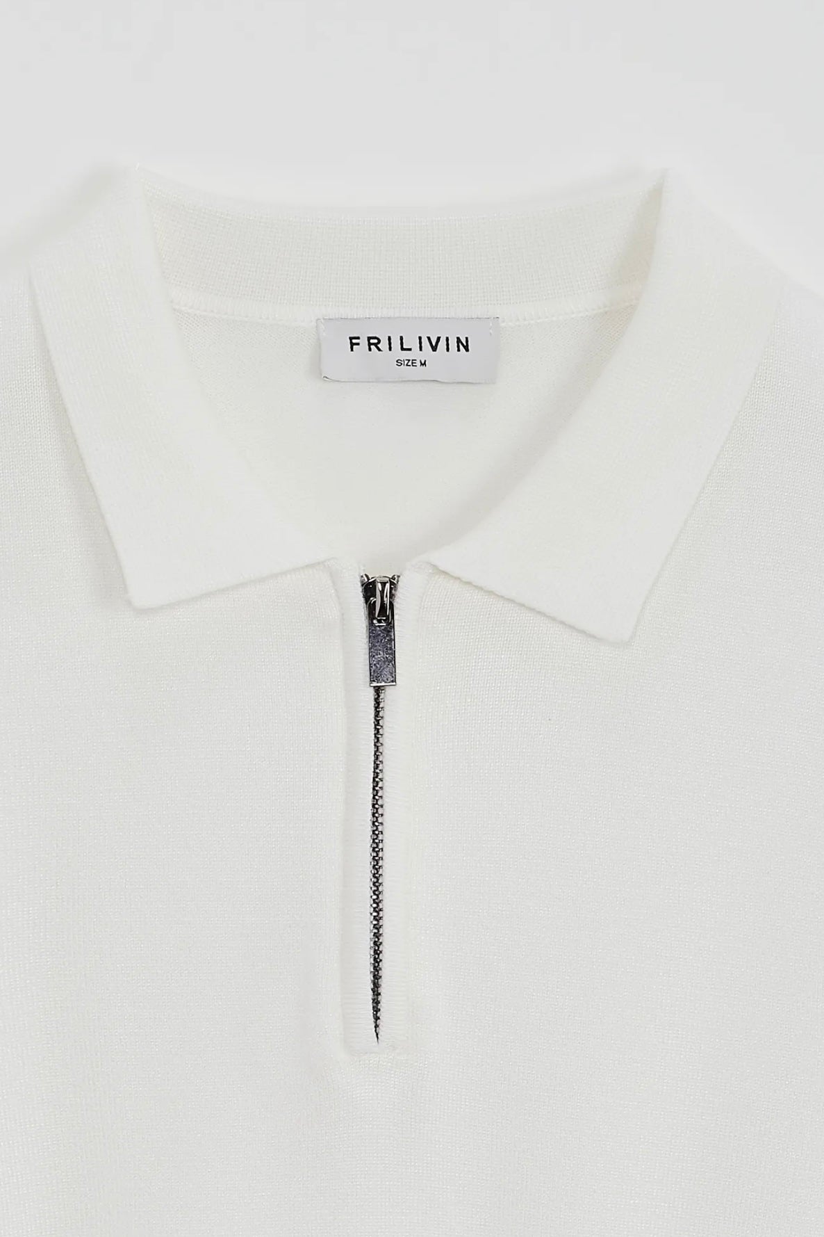 THE ZIPPER POLO KNIT - WHITE