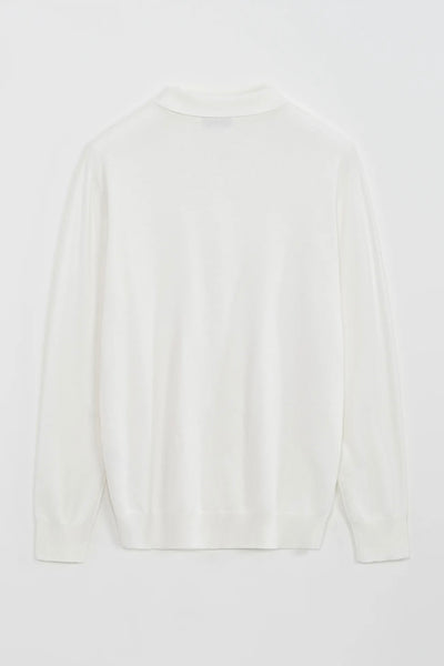 THE ZIPPER POLO KNIT - WHITE