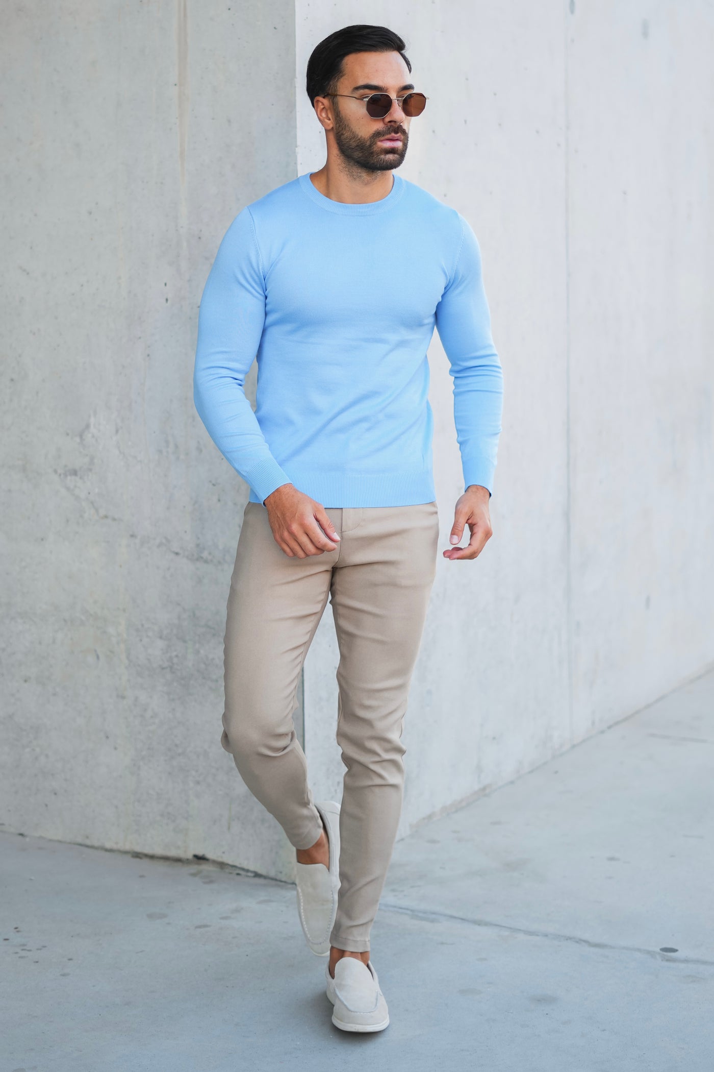 THE CREWNECK KNIT - LIGHT BLUE