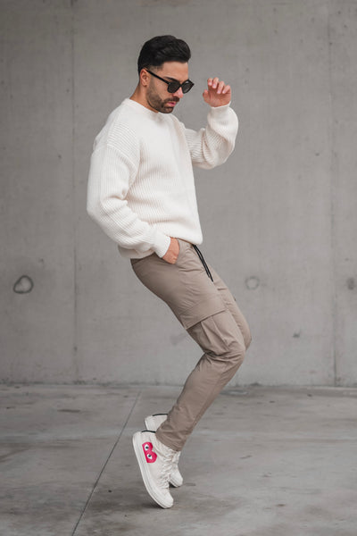 THE WOOLEN KNIT SWEATER - CREME