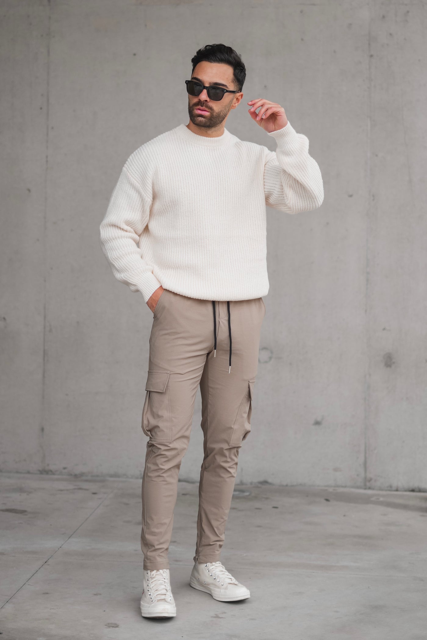 THE WOOLEN KNIT SWEATER - CREME