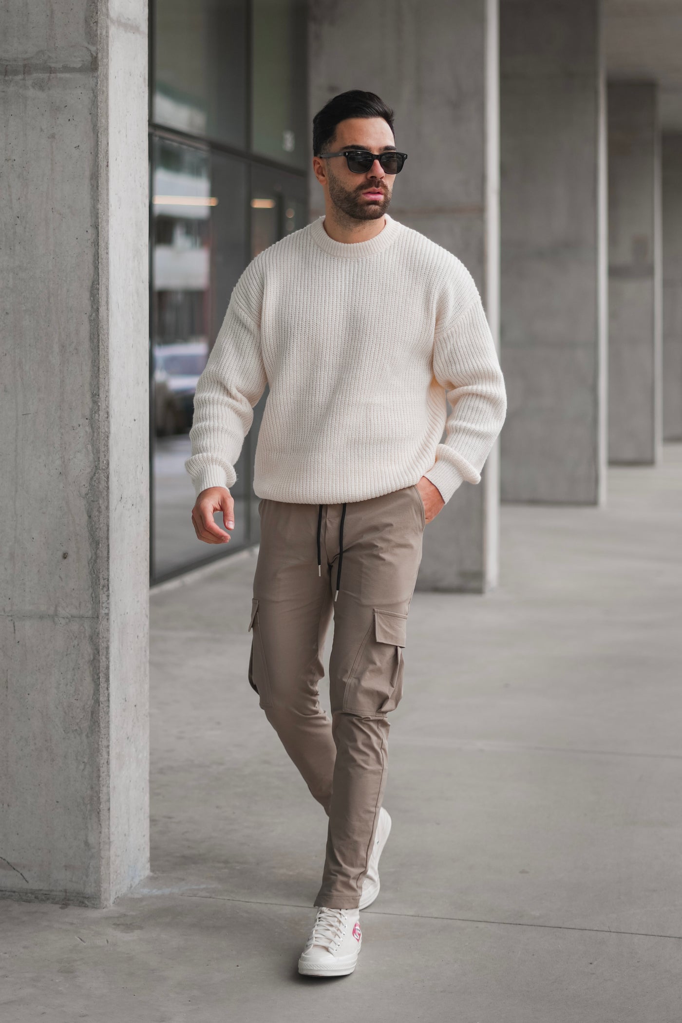 THE WOOLEN KNIT SWEATER - CREME