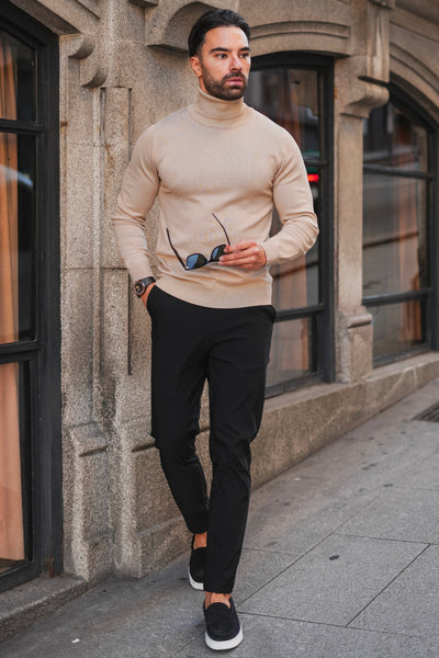 THE TURTLENECK  KNIT - BEIGE