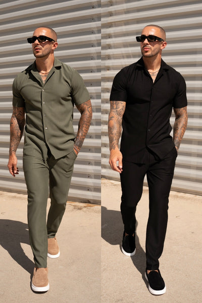 (PRE ORDER DEAL) - 2 TWIN SETS - BLACK & KHAKI